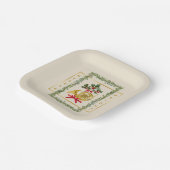 Elegant French Horn Christmas Irish Cream ペーパープレート (傾斜あり)