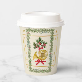 Elegant French Horn Christmas Irish Cream 紙コップ