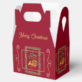 Elegant French Horn Christmas Maroon フェイバーボックス (オープン)