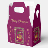 Elegant French Horn Christmas Purple フェイバーボックス (オープン)