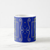 Elegant French Horn Christmas Royal Blue コーヒーマグカップ (中央)