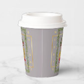 Elegant French Horn Christmas Taupe Paper Cup 紙コップ (右)