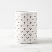 Elegant French Imperial Floral & Diamond Motif コーヒーマグカップ (中央)