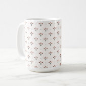Elegant French Imperial Floral & Diamond Motif コーヒーマグカップ (正面左)