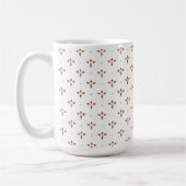 Elegant French Imperial Floral & Diamond Motif コーヒーマグカップ (左)
