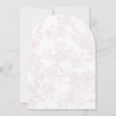 Elegant French Pink Toile Floral Wedding  招待状 (裏面)
