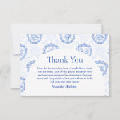 Elegant French Toile Graduation Party サンキューカード (正面)