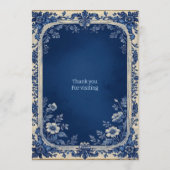 Elegant French Toile Parisian Poetic Baby Shower  招待状 (裏面)