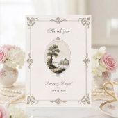 Elegant French Vintage Chateau Wedding  サンキューカード