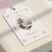 Elegant French Vintage Chateau Wedding Gift Tag ギフトタグ