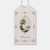 Elegant French Vintage Chateau Wedding Gift Tag ギフトタグ (正面)