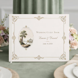 Elegant French Vintage Chateau Wedding Guest Book ゲストブック