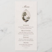 Elegant French Vintage Chateau Wedding Menu Card メニュー (正面)
