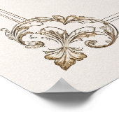 Elegant French Vintage Chateau Wedding Poster ポスター (角)