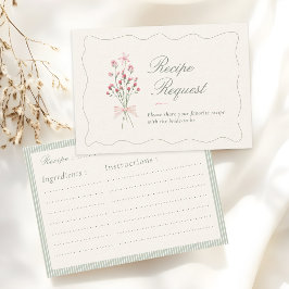 Elegant  Fresh off the market Recipe Request Card エンクロージャーカード
