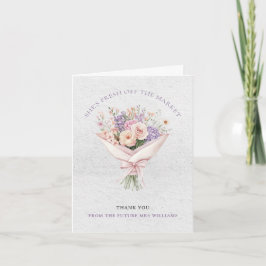 Elegant Fresh Off the Market Shower Thank You Card サンキューカード