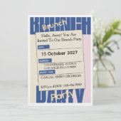 Elegant Friday Brunch Invitation – Modern  招待状 (スタンド正面)