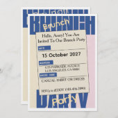 Elegant Friday Brunch Invitation – Modern  招待状 (正面/裏面)