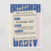 Elegant Friday Brunch Invitation – Modern  招待状 (正面)