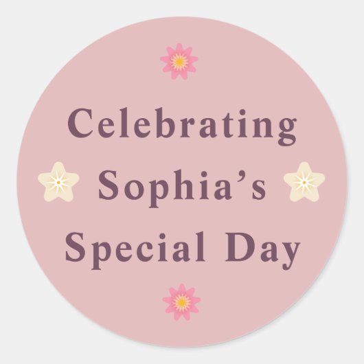 Elegant Friendship Day Sticker for Her. ラウンドシール (正面)