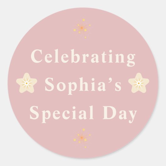 Elegant Friendship Day Sticker for Her. ラウンドシール (正面)