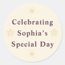 Elegant Friendship Day Sticker for Her. ラウンドシール