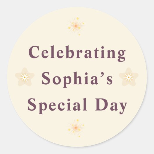 Elegant Friendship Day Sticker for Her. ラウンドシール (正面)