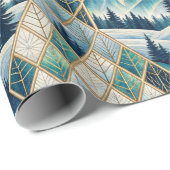 Elegant Frozen Landscape Holiday ラッピングペーパー (ロールコーナー)