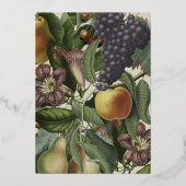 Elegant Fruit & Botanical Bridal Shower Invitation 箔招待状 (裏面)