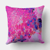 Elegant Fuchsia and Dark Blue Limelight Hydrangea クッション (裏面)