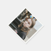 Elegant Full Photo Script Graduation Party スタンダードカクテルナプキン (角)