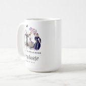 Elegant Fun Graduate Tossed Cap Class of 2026 コーヒーマグカップ (正面左)