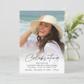 Elegant Funeral Celebration of Life Photo Memorial 招待状 (スタンド正面)