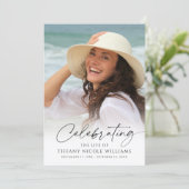 Elegant Funeral Celebration of Life Photo Script プログラム (スタンド正面)