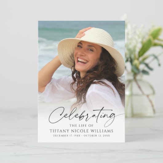 Elegant Funeral Celebration of Life Photo Script プログラム (スタンド正面)