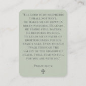 Elegant Funeral Cross Psalm 23 Photo Prayer Card 名刺 (裏面)