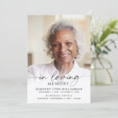 Elegant Funeral In Loving Memory Photo Memorial 招待状 (スタンド正面)