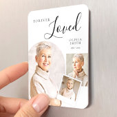 Elegant Funeral Keepsake with Custom Photo Collage マグネット