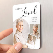 Elegant Funeral Keepsake with Custom Photo Collage マグネット