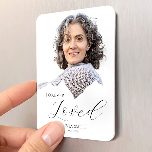 Elegant Funeral Keepsake with Photo マグネット