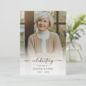 Elegant Funeral Memorial Order Of Service Photo プログラム (スタンド正面)