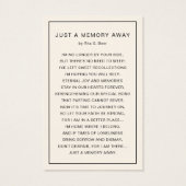Elegant Funeral Memorial Prayer Photo Cards (裏面)