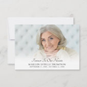 Elegant Funeral Memorial Thank You 3 Photos サンキューカード (裏面)