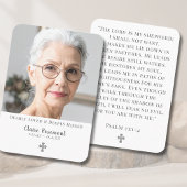 Elegant Funeral Photo Cross Prayer Card 名刺