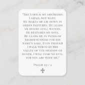 Elegant Funeral Photo Cross Prayer Card 名刺 (裏面)