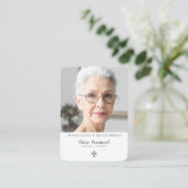 Elegant Funeral Photo Cross Prayer Card 名刺 (スタンド正面)