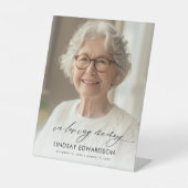 Elegant Funeral Photo In Loving Memory 台座サイン (正面)