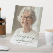 Elegant Funeral Photo In Loving Memory 台座サイン (インサイチュ)