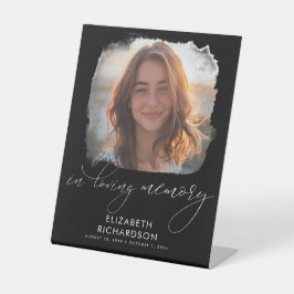 Elegant Funeral Photo In Loving Memory 台座サイン