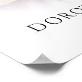 Elegant Funeral Photo In Loving Memory Sign ポスター (角)